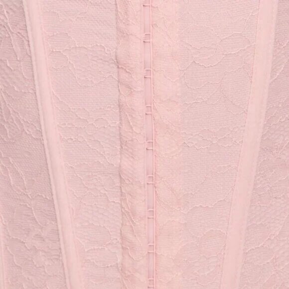 Giselle Strapless Lace Corset Chalk Pink - Picture 4 of 4